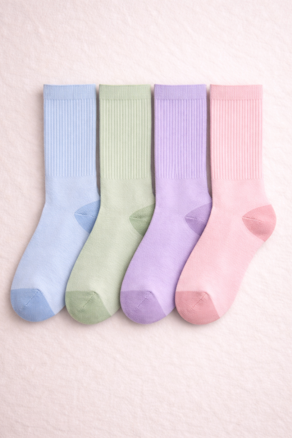 Crew Sockies in Sky, Tea, Lavender, and Rose