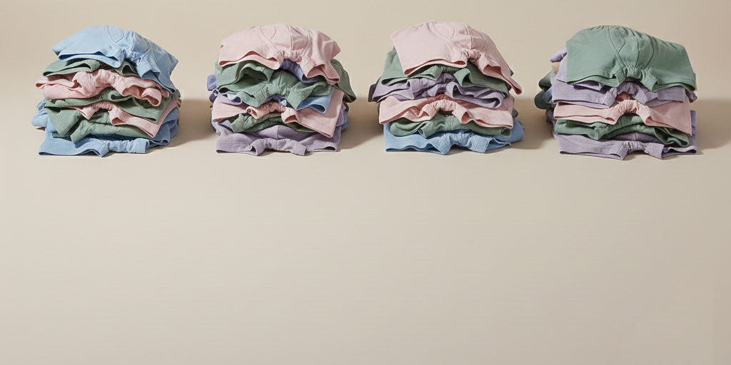 Boys Boxer Briefs stacked in pastel colors